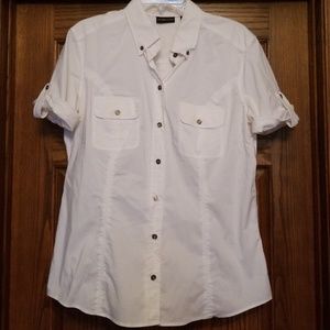 Like New White button up shirt